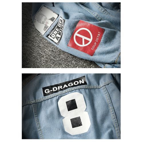 Men Denim Jackets Coat Light Blue Jeans Coats