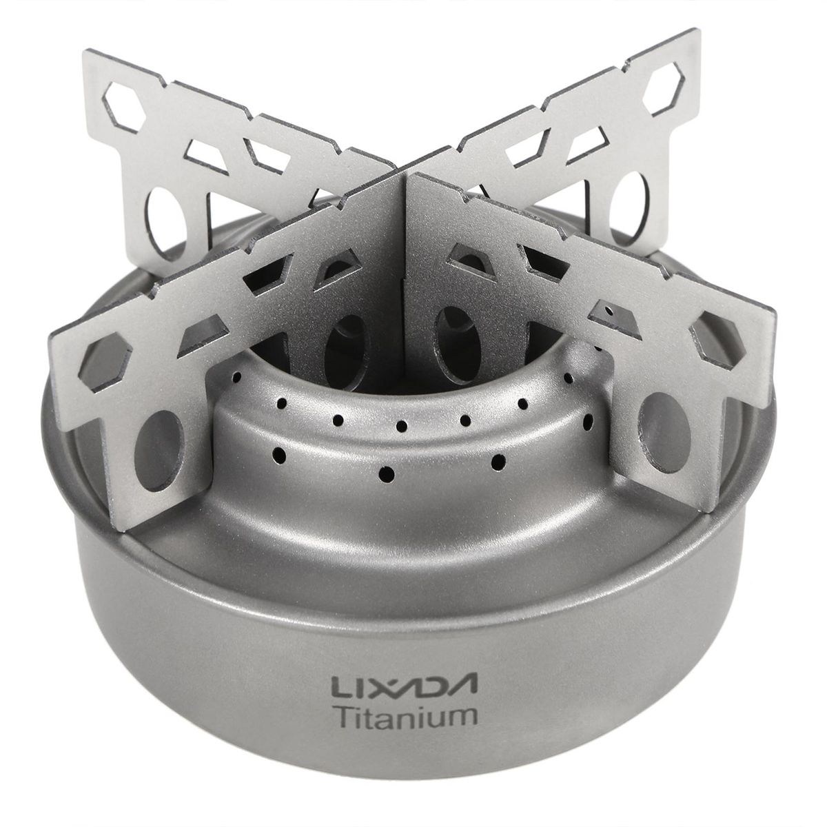 Outdoor Camping Titanium Mini Alcohol Stove with Cross Stand Stove Rack Support Stand