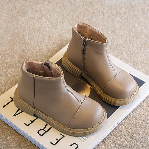 Girls Boots Fashion Children's Leather Short Boots-XHXL-YM-8/khaki
