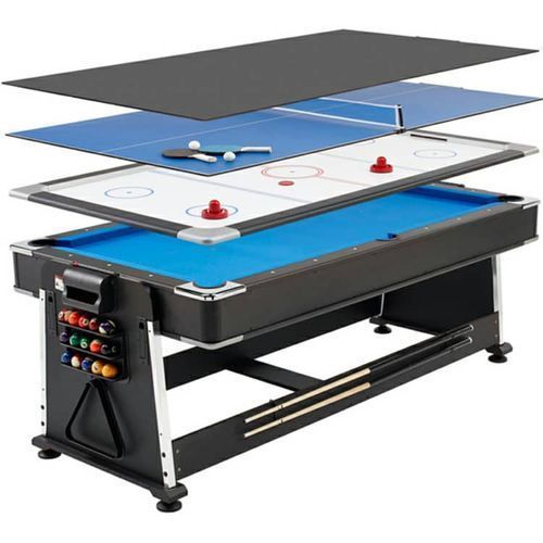 Fitness 4IN1 7ft Snooker Tennis Air Hockey And Dinning Board