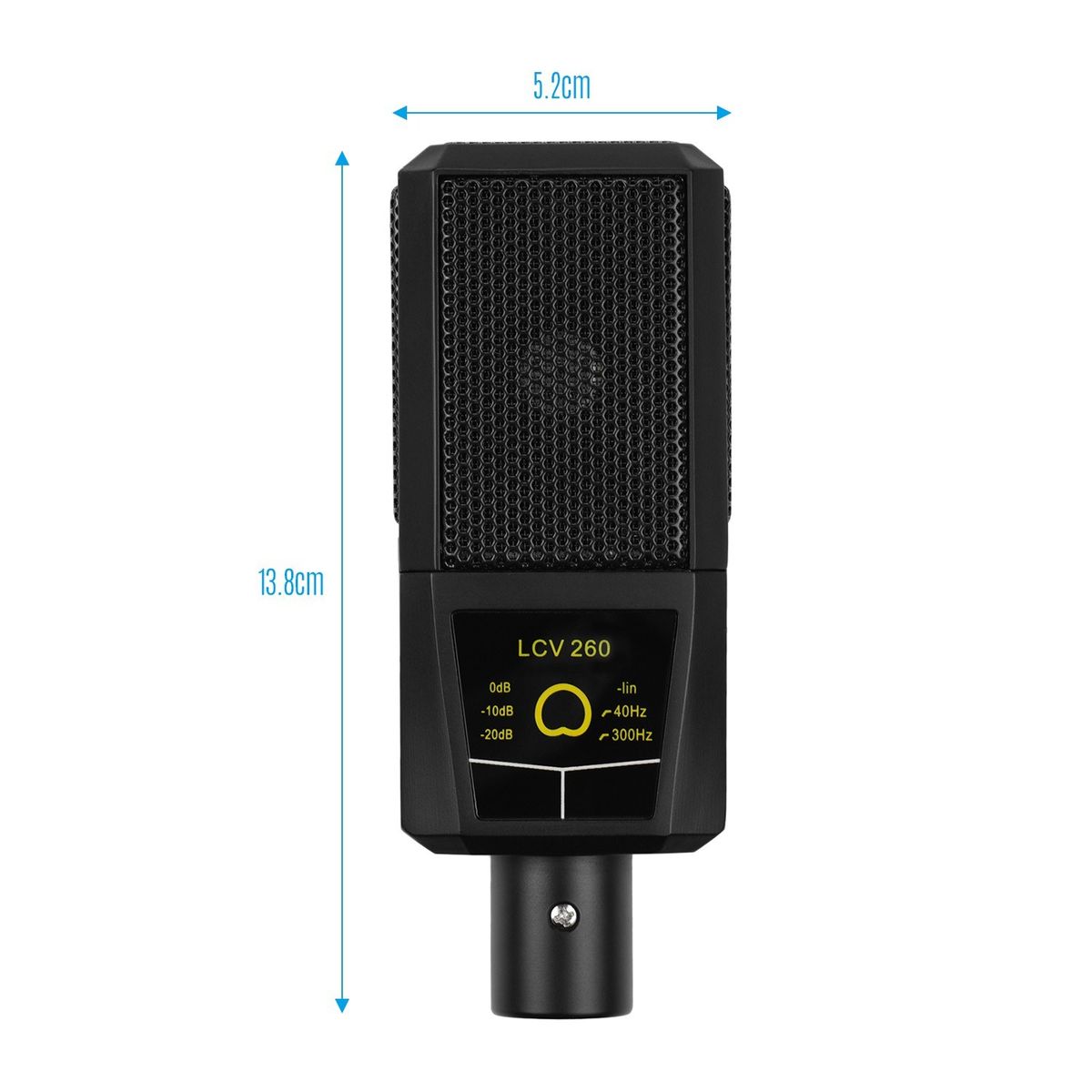 Cardioid Condenser Vocal Microphone With 3-pin XLR To 3.5mm