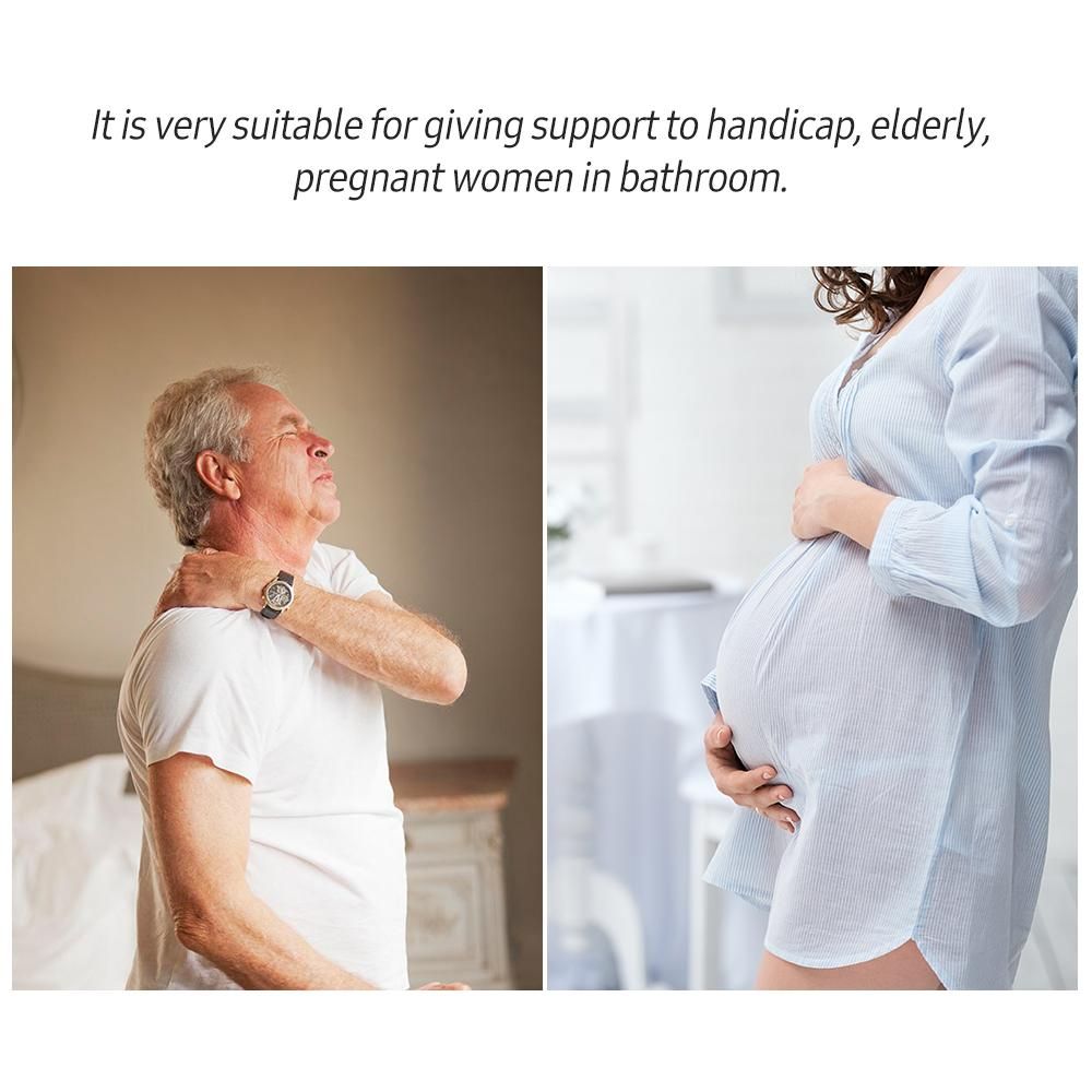 19.6 Inch Anti-Slip Shower Grab Bar Handle Stainless Steel Bathroom Grab Bar Silicone Covered Grip Wall Mount Safety Hand Rail Support  for Handicap Elderly Injury