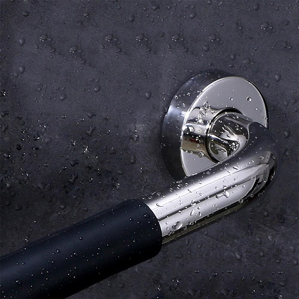 19.6 Inch Anti-Slip Shower Grab Bar Handle Stainless Steel Bathroom Grab Bar Silicone Covered Grip Wall Mount Safety Hand Rail Support  for Handicap Elderly Injury