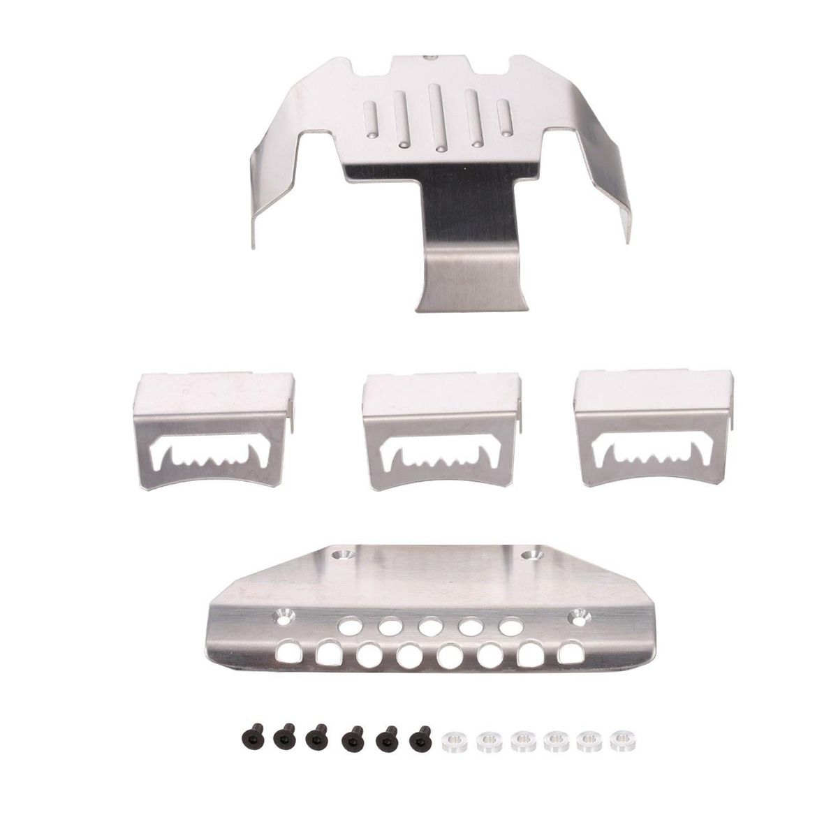 Compatibel with Traxxas TRX-6 RC Car Metal  Chassis Guard for Transmission shaft Front and Rear Axle Wave Box Bumper Bottom Plate
