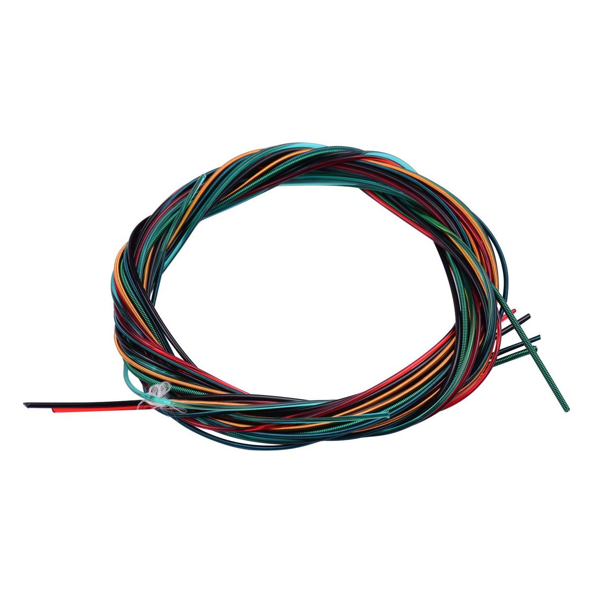6pcs Multicolored Nylon Classical Guitar Strings with 21pcs 2.2mm Width Brass Classical Guitar Fret Wire Set for Classical Guitar Strings Set Replacement