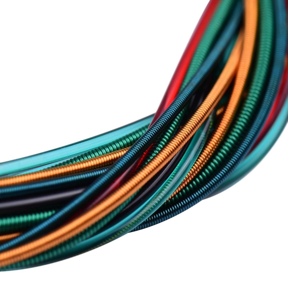 6pcs Multicolored Nylon Classical Guitar Strings with 21pcs 2.2mm Width Brass Classical Guitar Fret Wire Set for Classical Guitar Strings Set Replacement