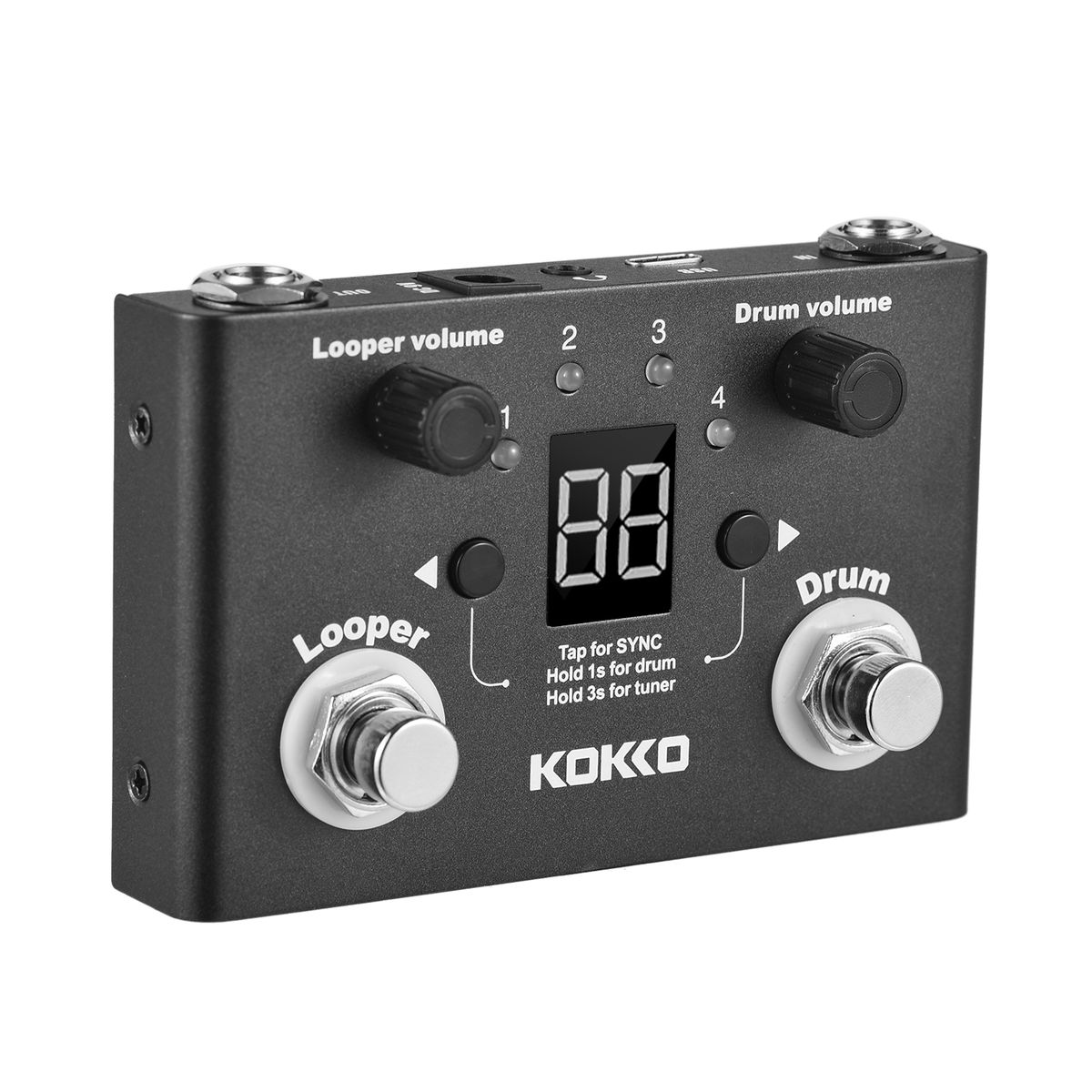 Multifunctional Drum & Looper Effect Pedal Tuner BT