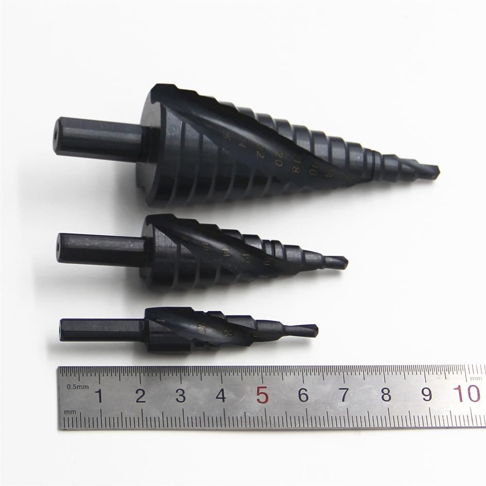 3PCS 4-12mm 4-20mm 4-32mm HSS Cobalt Step Drill Bit Set Wood Metal Hole Cutter Woodworking Industry Practical DIY Accessory