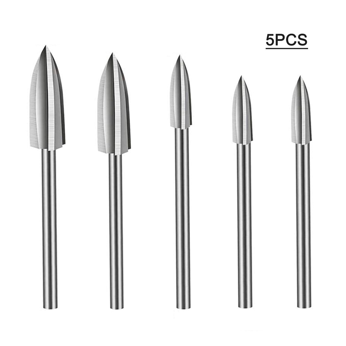 5PCS Wood Engraving Drill Bit Set,DIY Woodworking Carving