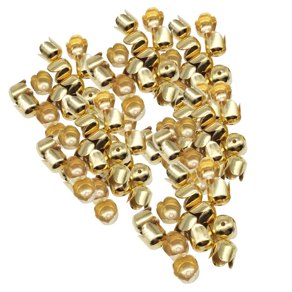 100 Pieces Leather Cord End Caps Tassel Caps Beads Covers For DIY