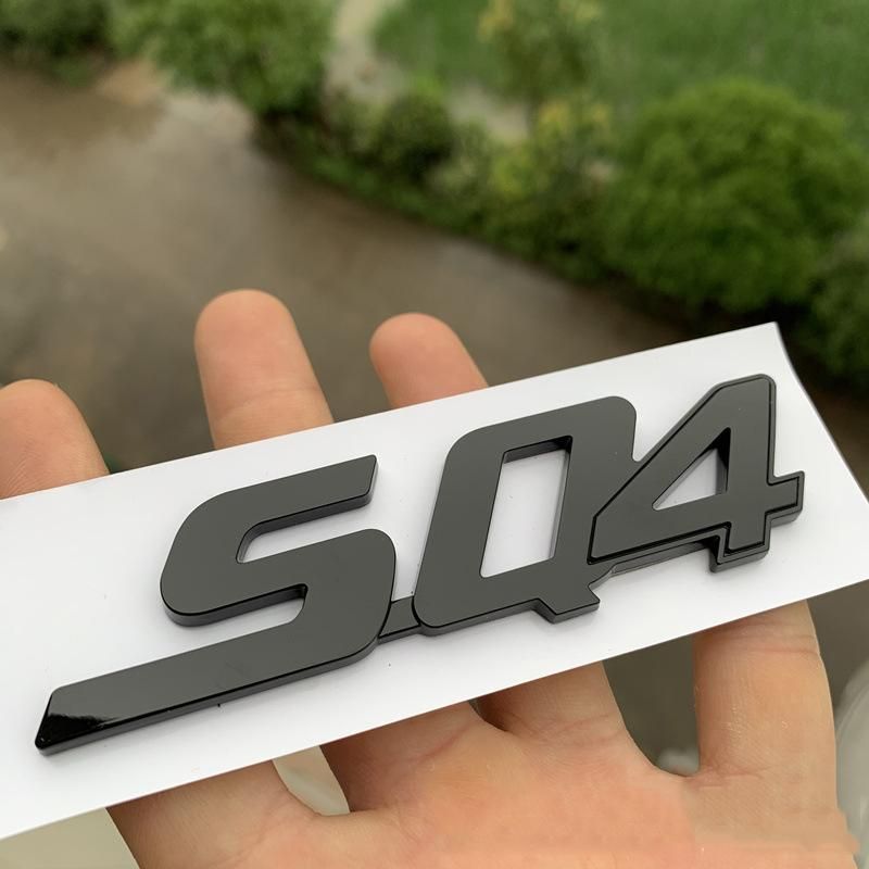 Letters Emblem for Maserati Ghibli Gransport Quattroporte Grand Luxury SQ4 Logo Car Trunk Side Sticker Chrome Glossy Black