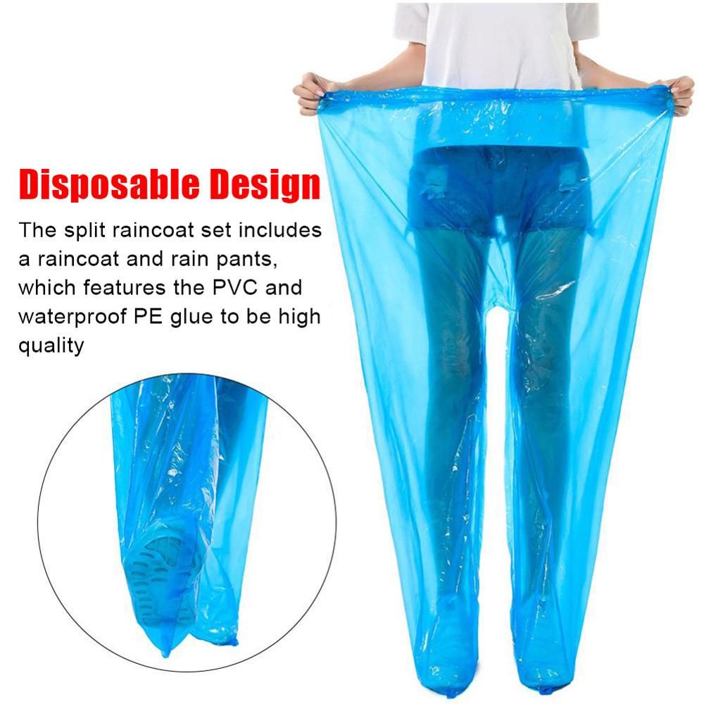 1 Set Waterproof Jacket PVC Reusable Hooded Raincoat