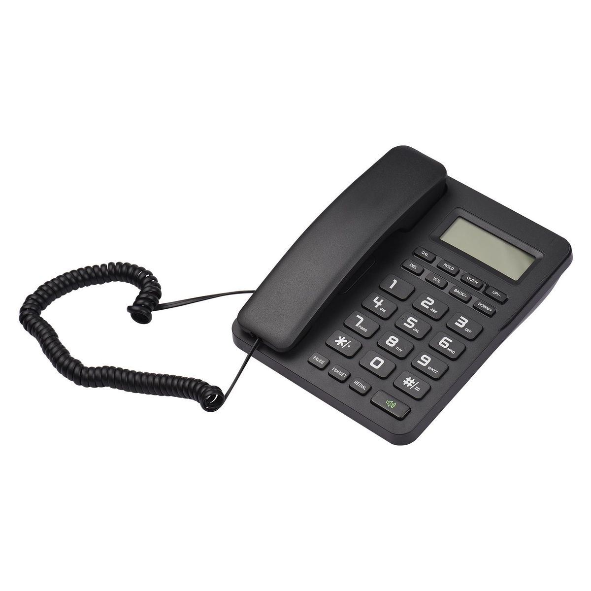 Desktop Corded Landline Phone Fixed Telephone Big Button for Elderly Seniors Phone with LCD Display Mute/ Pause/ Hold/ Flash/ Redial/ Hands Free Functions for Home Hotel Office Bank Call Center