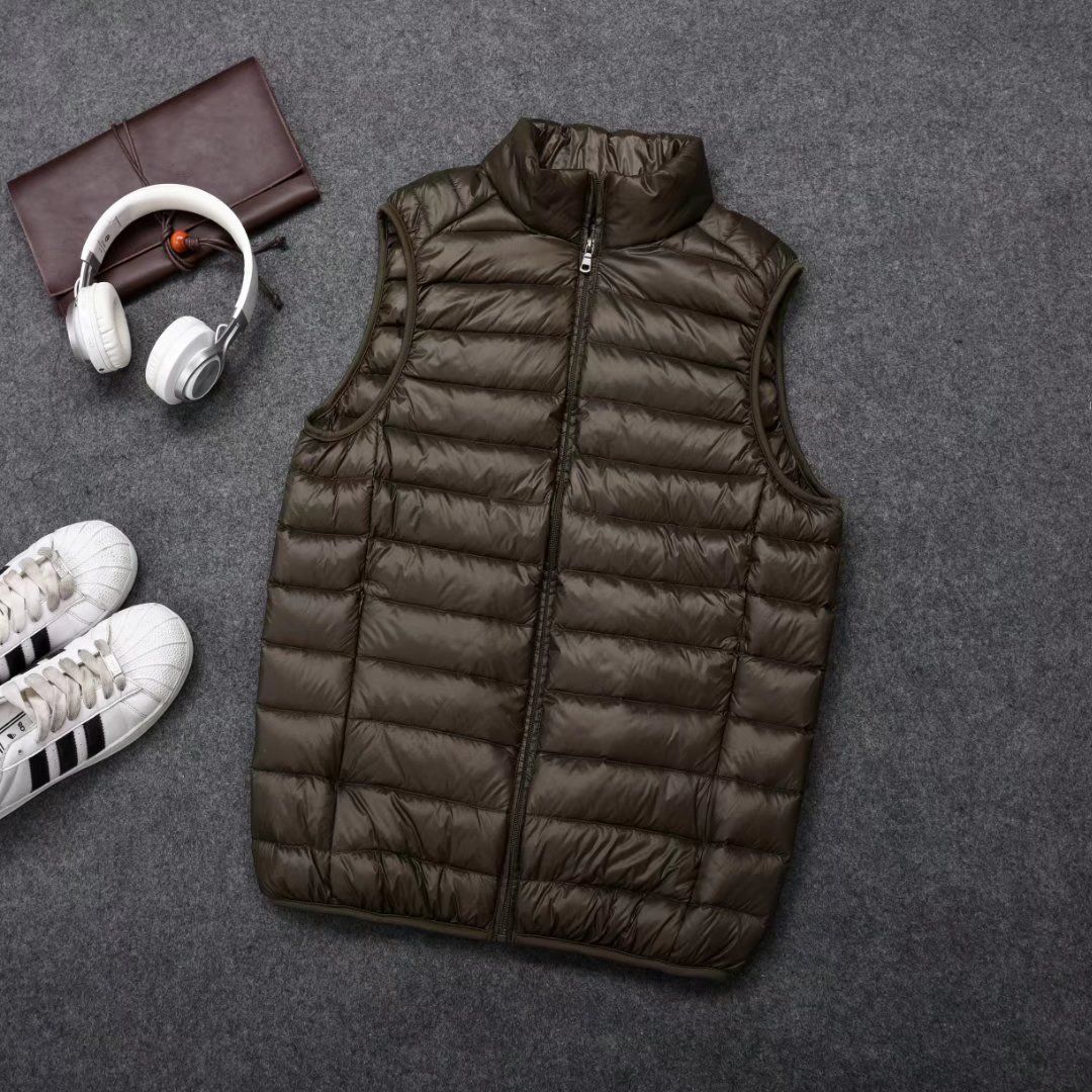 Winter Men Duck Down Vest Coat Ultralight Sleeveless Puffer Vest Jacket Fashion