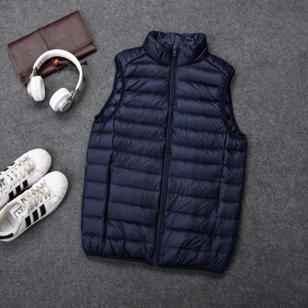 Winter Men Duck Down Vest Coat Ultralight Sleeveless Puffer Vest Jacket Fashion