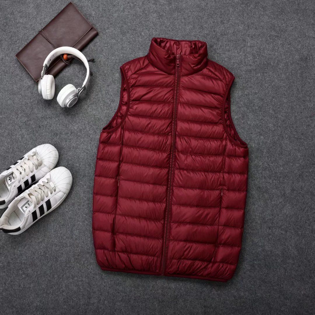 Winter Men Duck Down Vest Coat Ultralight Sleeveless Puffer Vest Jacket Fashion