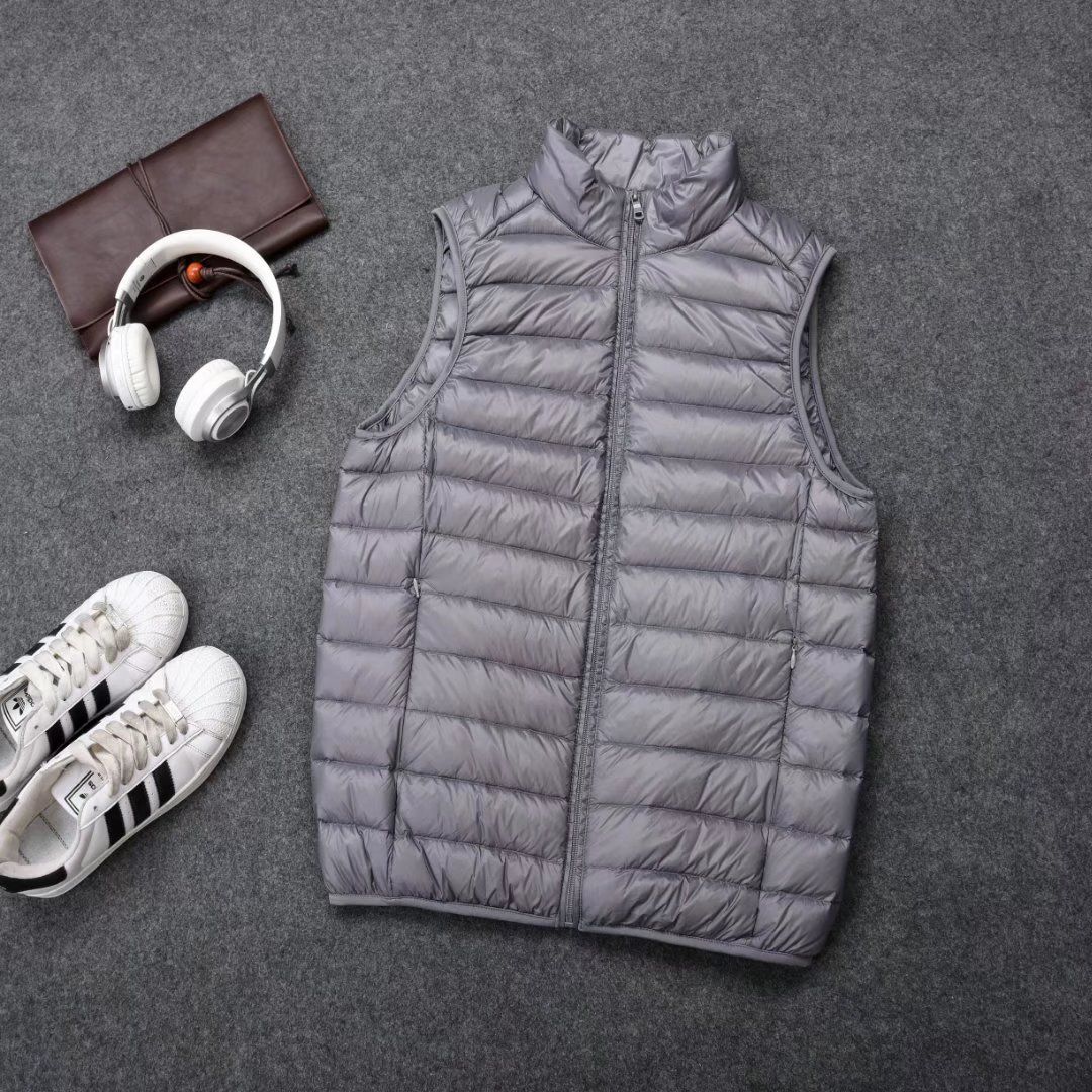 Winter Men Duck Down Vest Coat Ultralight Sleeveless Puffer Vest Jacket Fashion