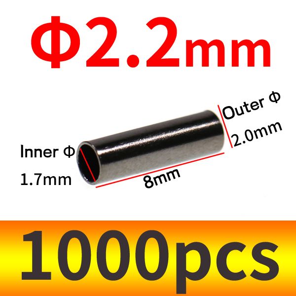 Black Sleeves Crimping Single 1000pcs Double Barrel Copper