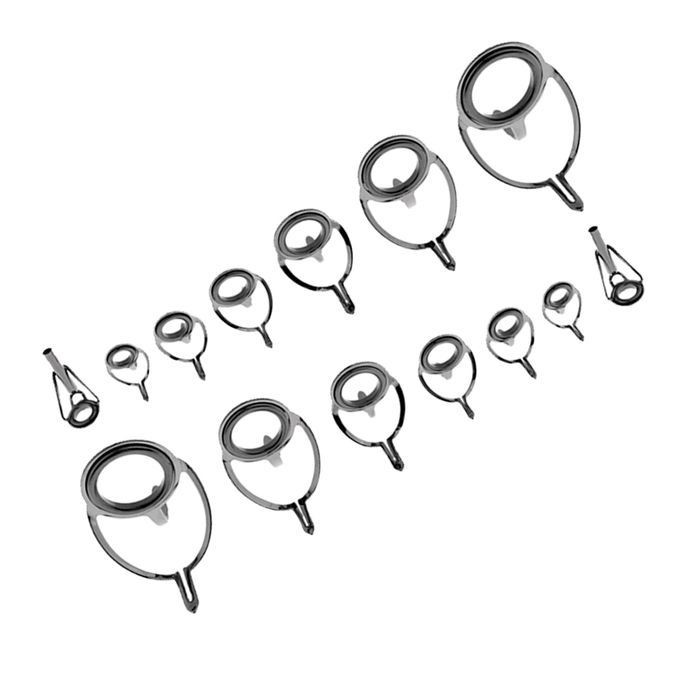 14pcs  Rod  Tip Tops Repair Kit 8#-25# Big Jig Sea Boat