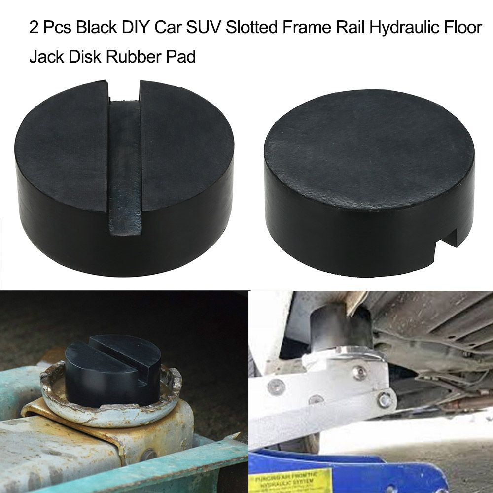 2 Pcs Black DIY Car SUV Slotted Frame Rail Hydraulic Floor