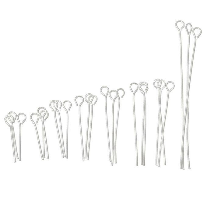 Set Of 800 Silver Eye Pins Accessories Set DIY Jewelry Eye Pins 800Pcs
