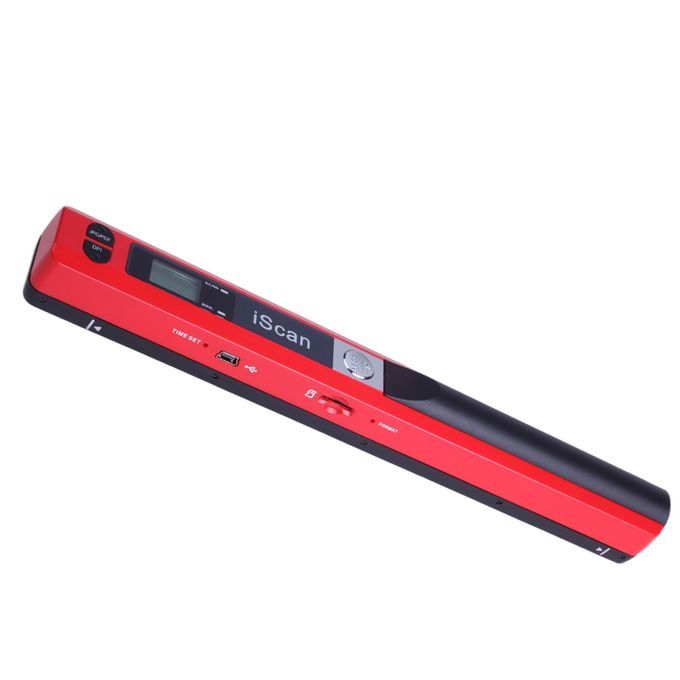 Handheld Portable  For A4 Document Photos 300/600/900DPI Red