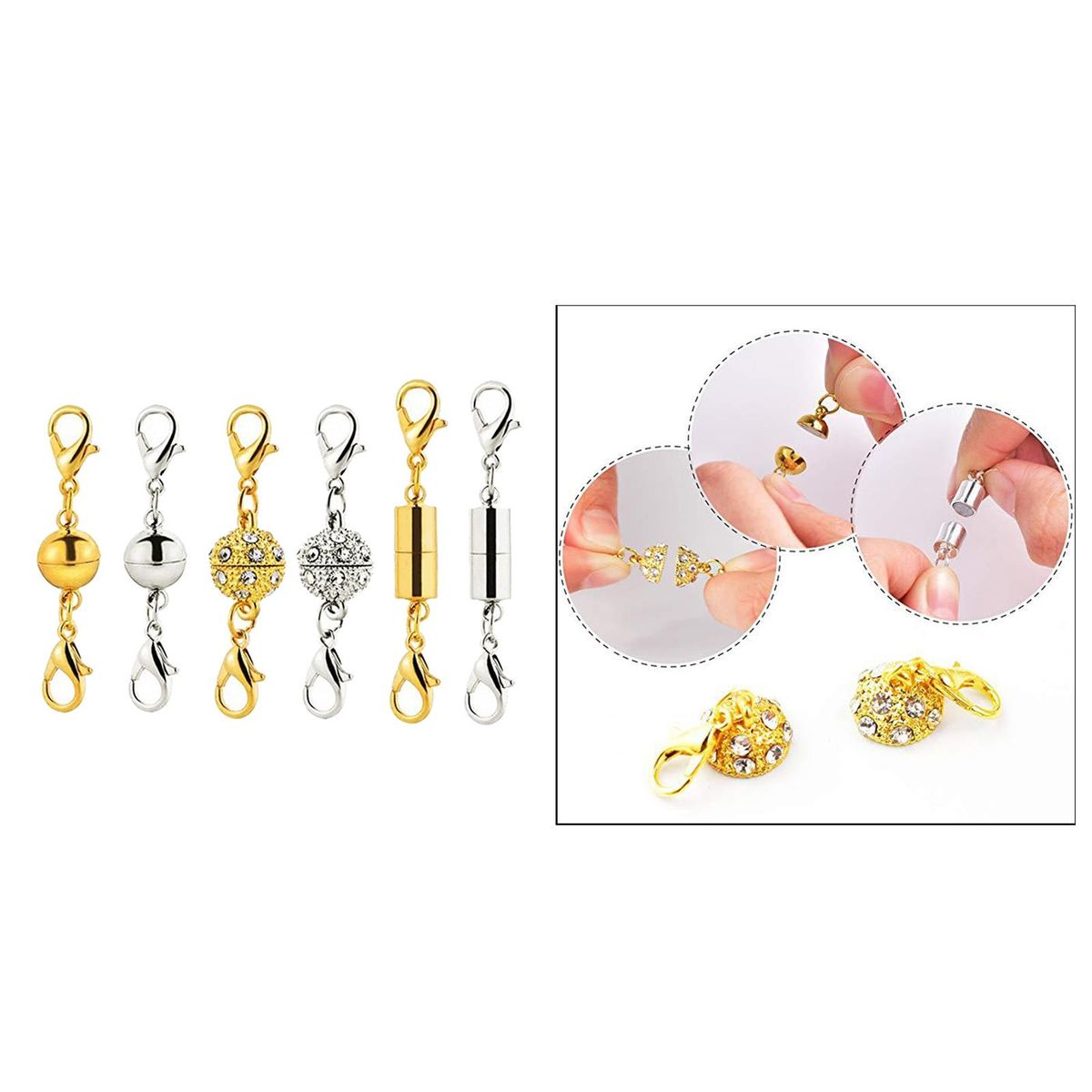 2X 6Pcs Necklace  Clasp Closure Bracelet Lobster