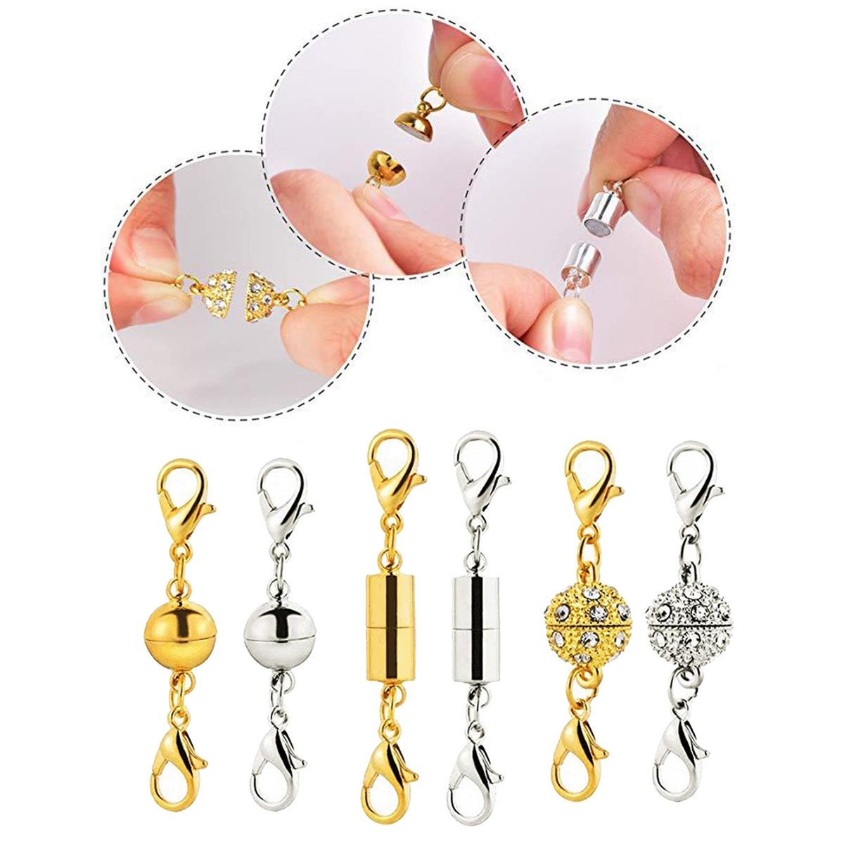 2X 6Pcs Necklace  Clasp Closure Bracelet Lobster