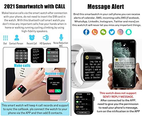Feifuns Smart Watch With CallAnswer Make Call IP67 Waterproo