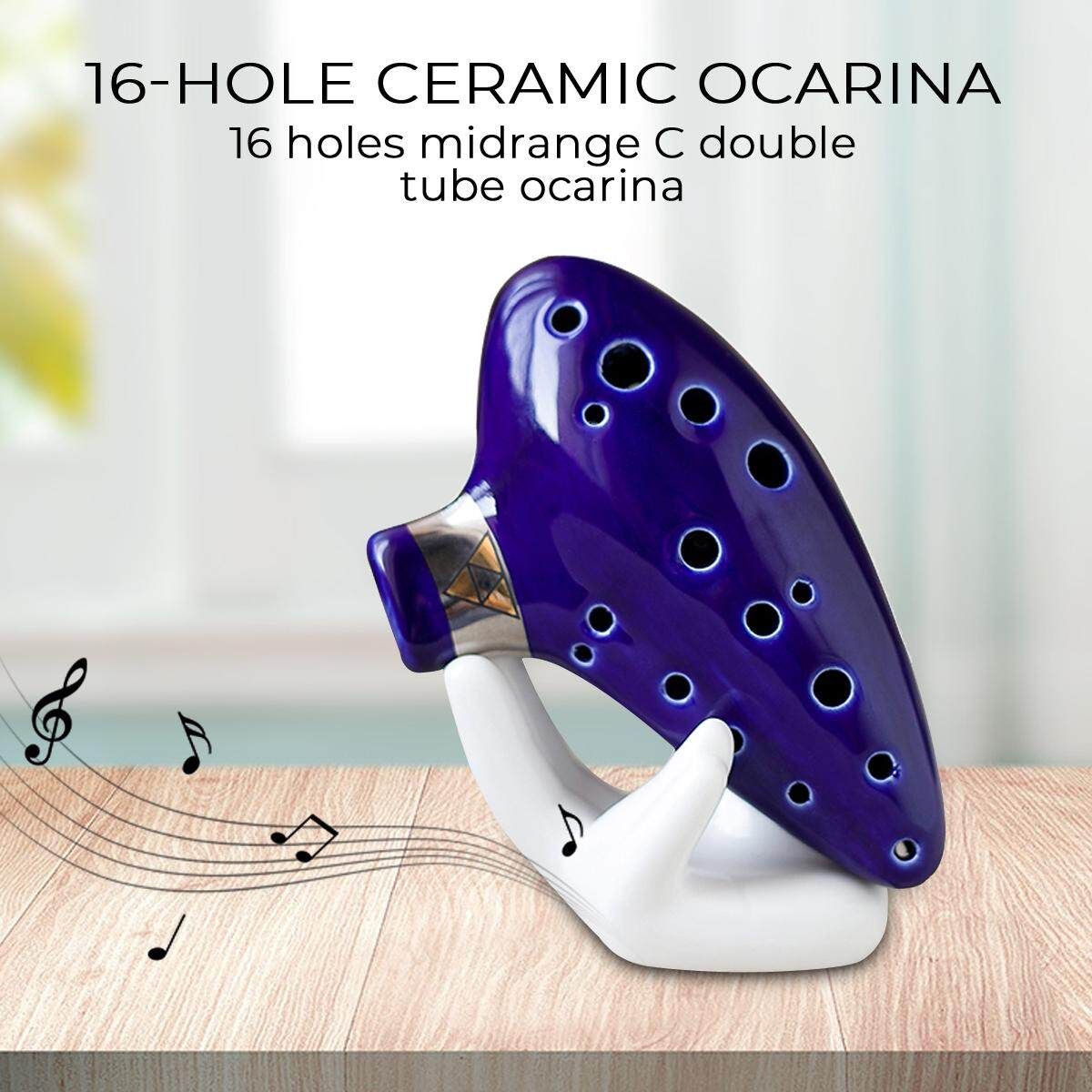16 Holes Midrange Double Tube Time Flute Zelda Legend Ocarina