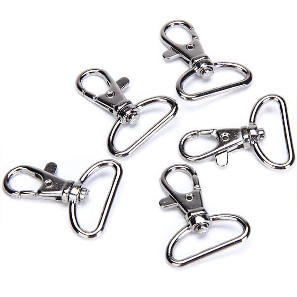 5pcs 1 Inch Swivel Trigger Snap Hooks Silver For Keychain Bag Backpack