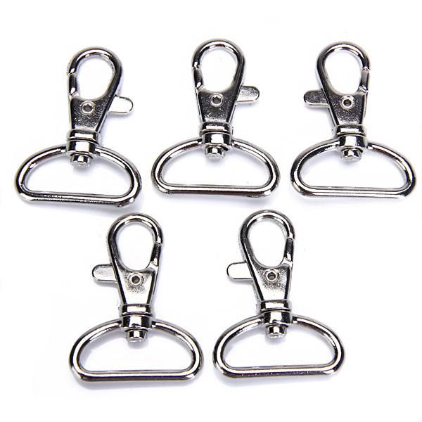 5pcs 1 Inch Swivel Trigger Snap Hooks Silver For Keychain Bag Backpack