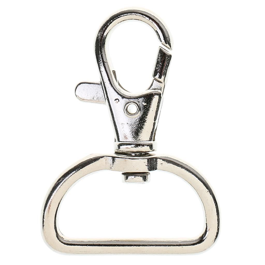 5pcs 1 Inch Swivel Trigger Snap Hooks Silver For Keychain Bag Backpack