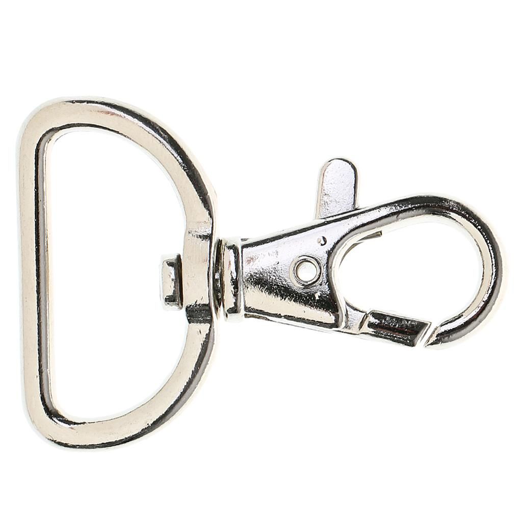 5pcs 1 Inch Swivel Trigger Snap Hooks Silver For Keychain Bag Backpack