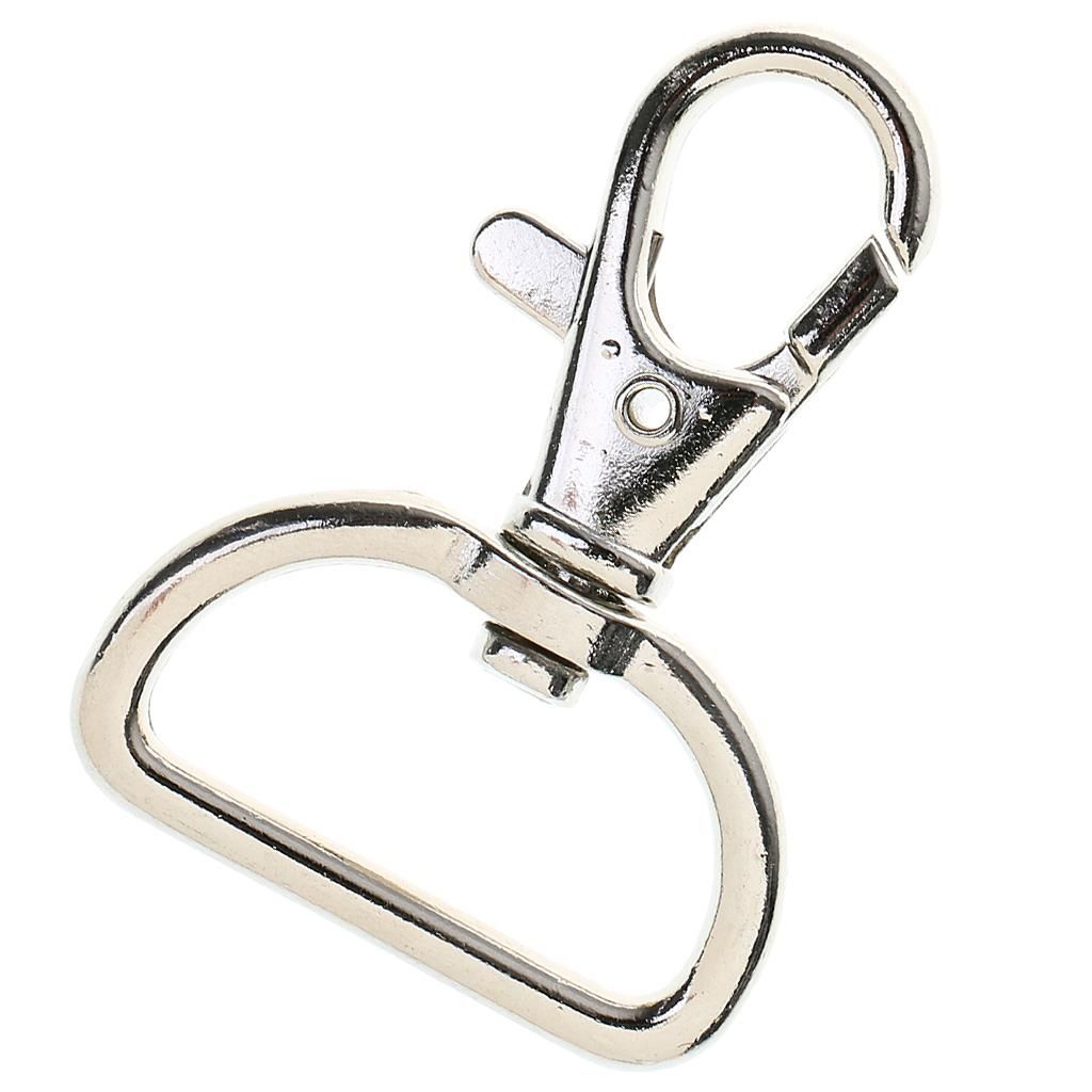5pcs 1 Inch Swivel Trigger Snap Hooks Silver For Keychain Bag Backpack