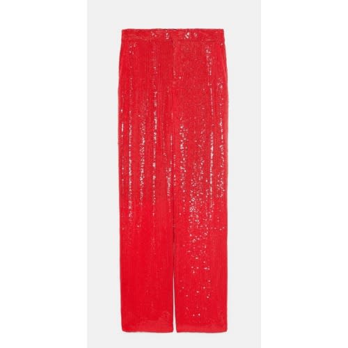 Red Sequin Pants