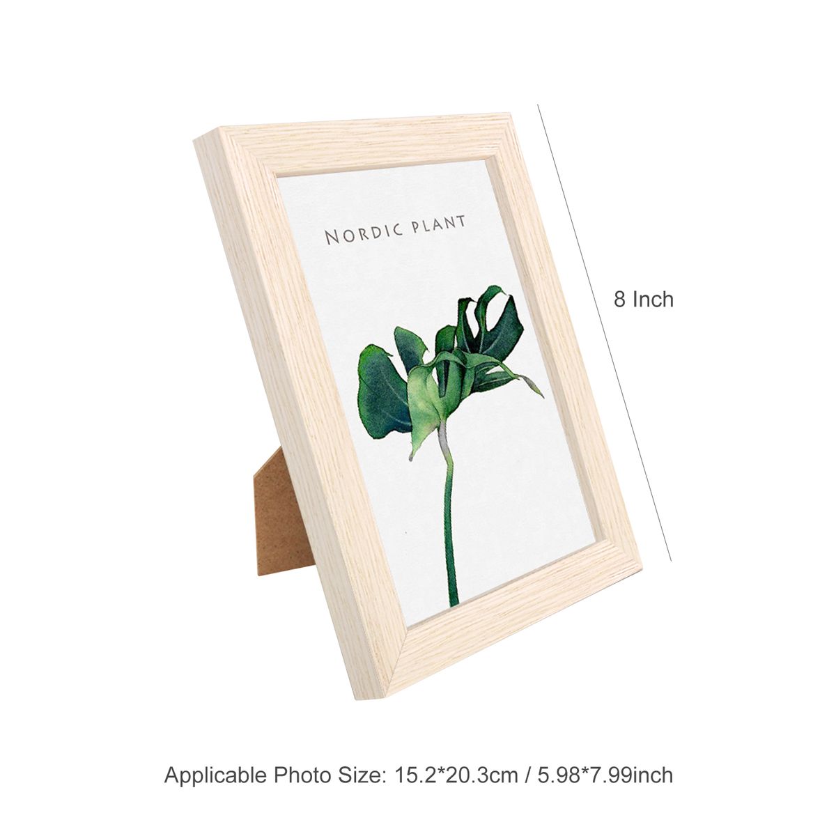 8 Inch Wooden Picture Frame Natural Eco Wood Photo Frame