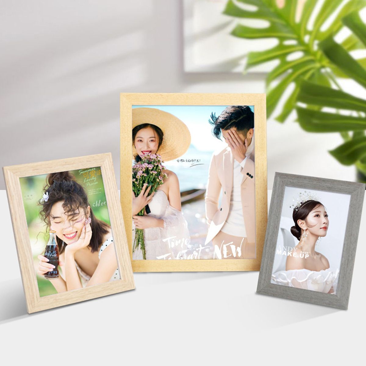 8 Inch Wooden Picture Frame Natural Eco Wood Photo Frame