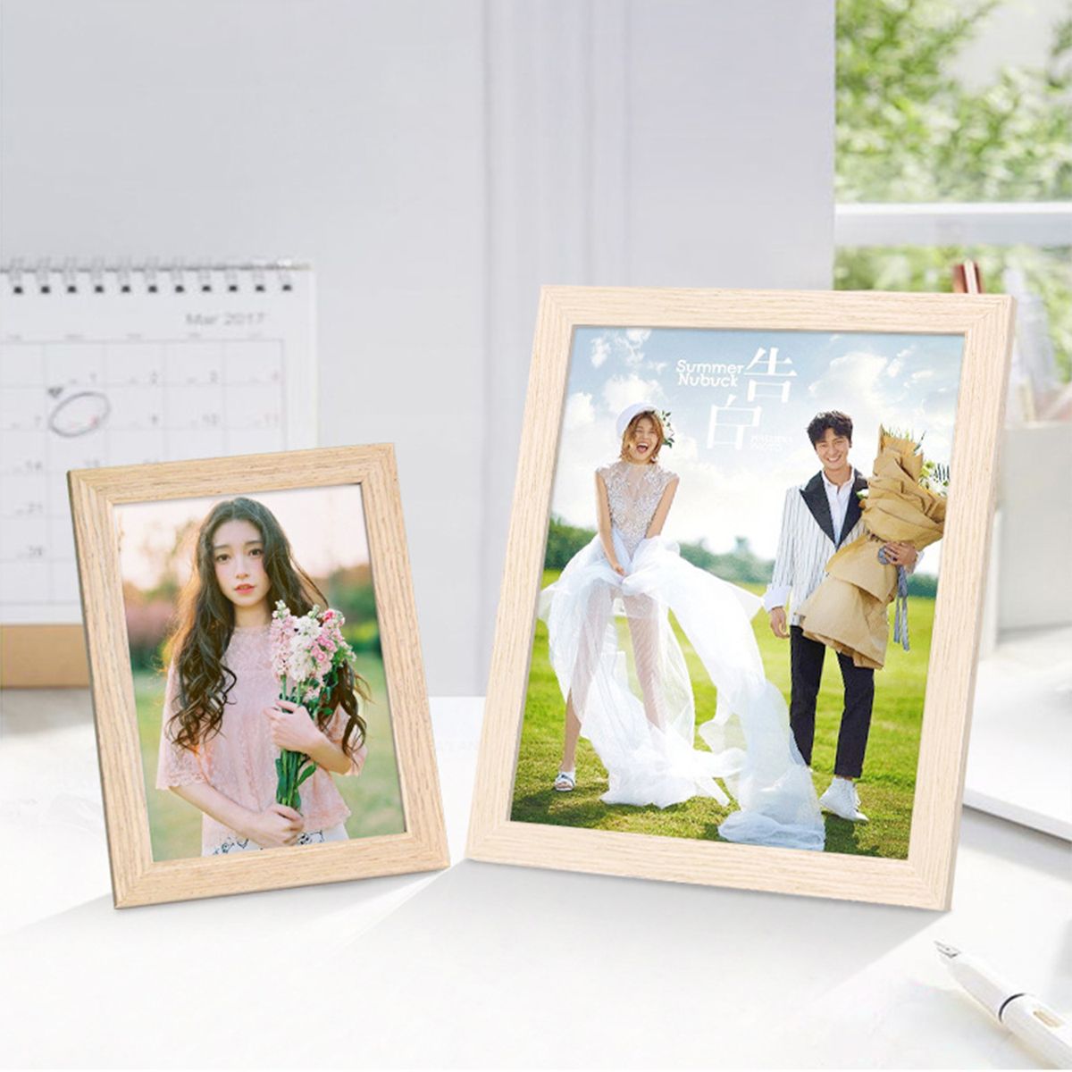 8 Inch Wooden Picture Frame Natural Eco Wood Photo Frame