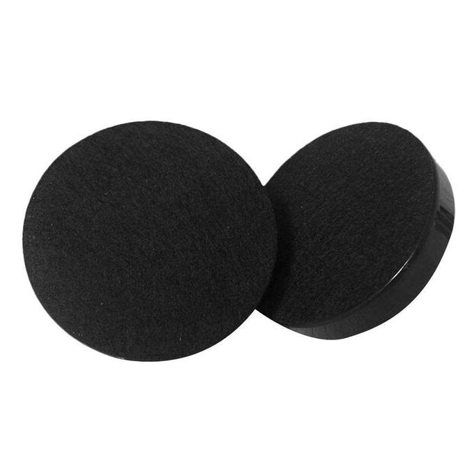 2Pcs Hard Plastic Air Hockey Table Felt Pusher Indoor Medium Black