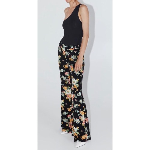 Floral Print Flared Trousers