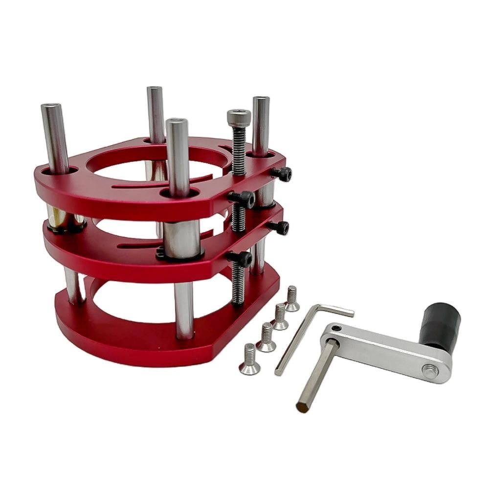 Router Lift Table Aluminum Lifting Platform Stand Woodworking Benches 51mm Lifting for 64-66mm Diameter Motors Engraving Trimming Machine