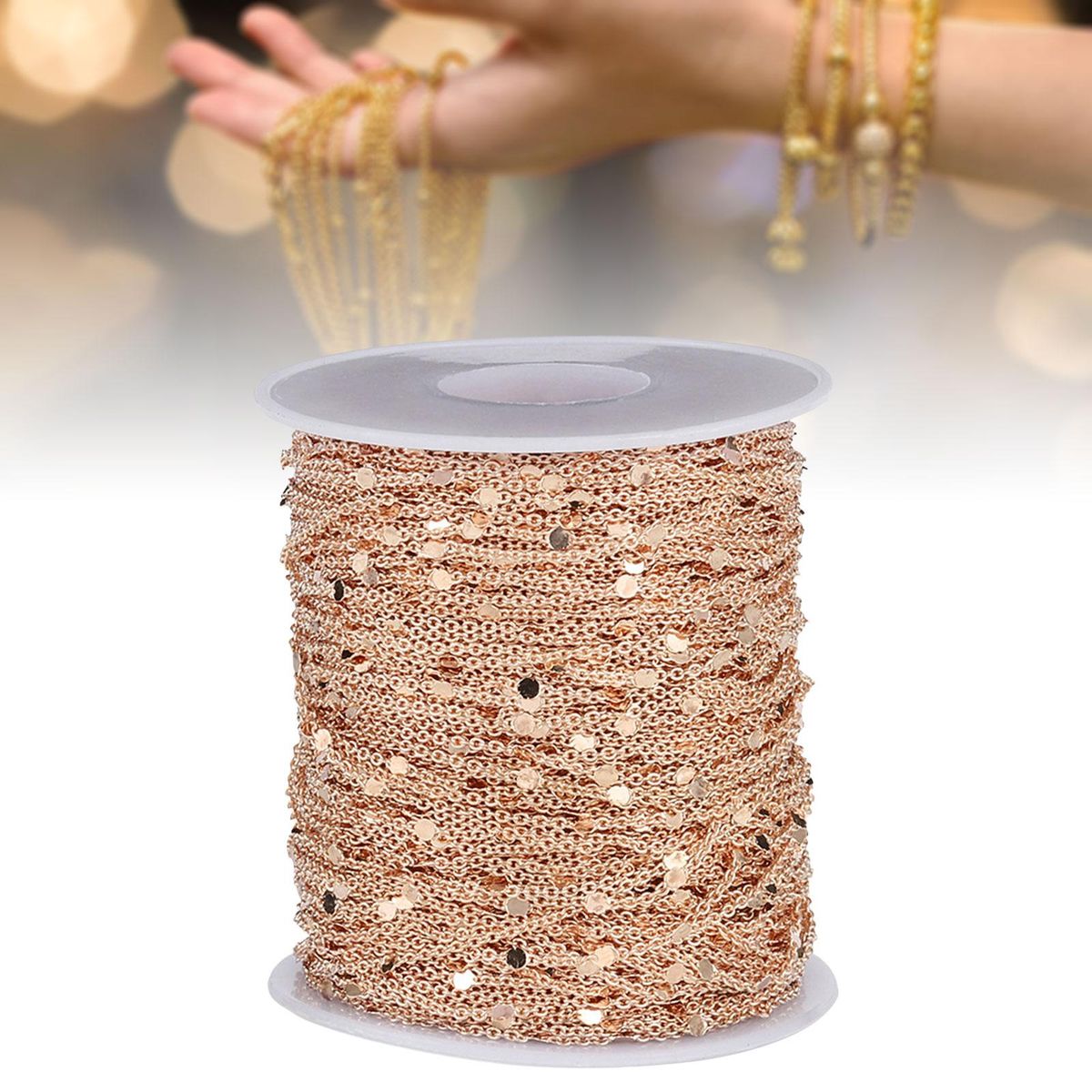 Chains For Necklace Bracelet 2M Keychain Pink Aureate
