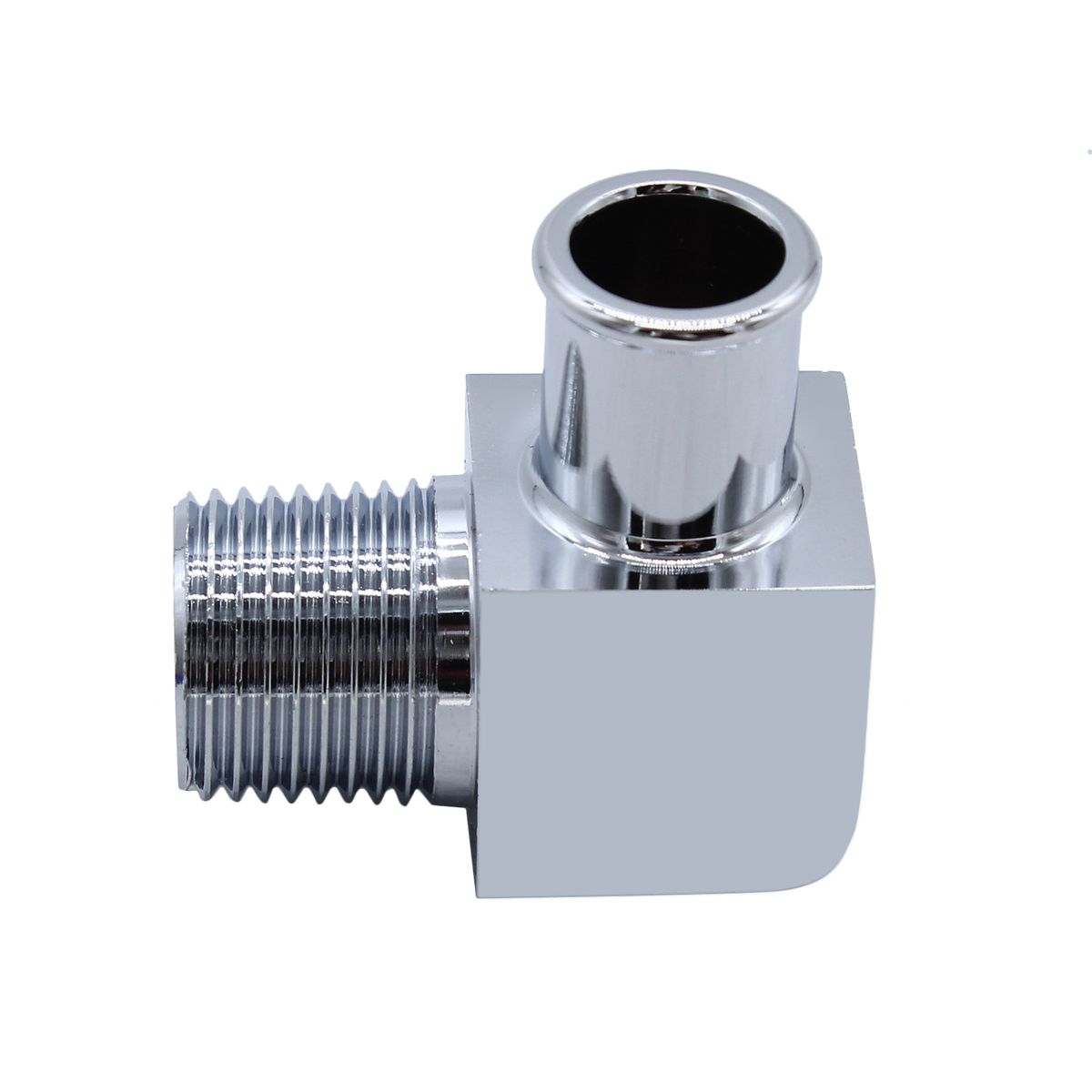 90° SB BB Deg Heater Hose Chrome Billet Aluminum Fitting