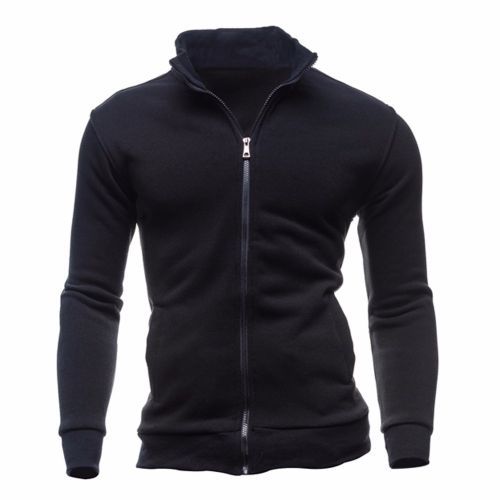 Men's Sweatshirts Solid Color Zipper Sports Jacket