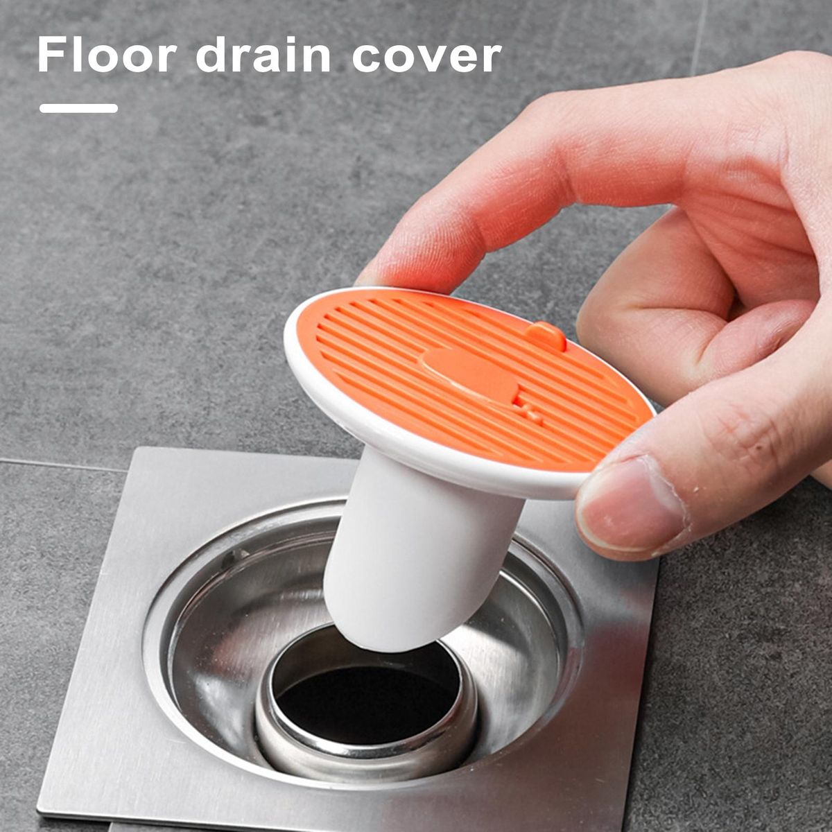 Whale Magnetic Drain Cover Versatile Kitchen Bathroom Odor-proof Orange