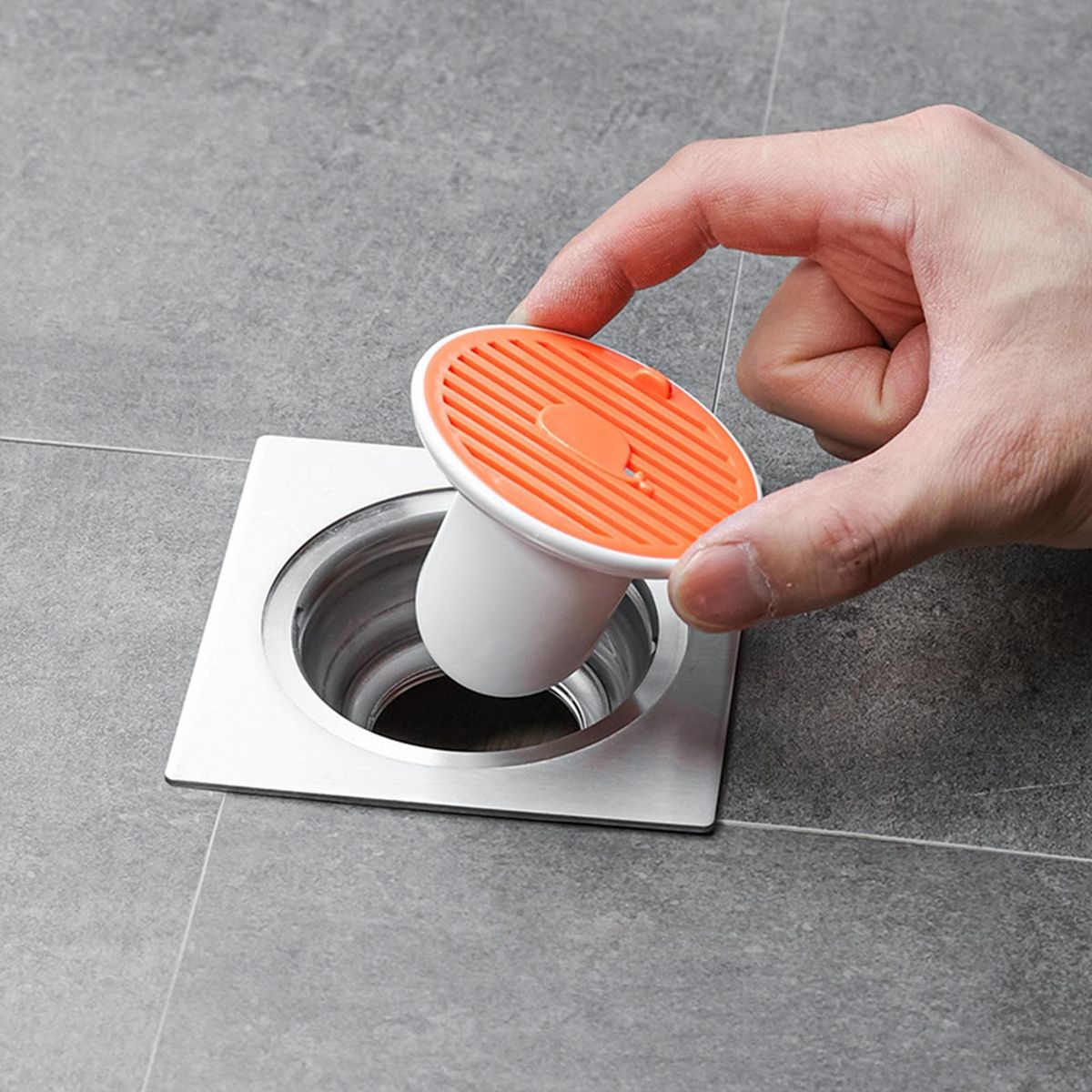 Whale Magnetic Drain Cover Versatile Kitchen Bathroom Odor-proof Orange