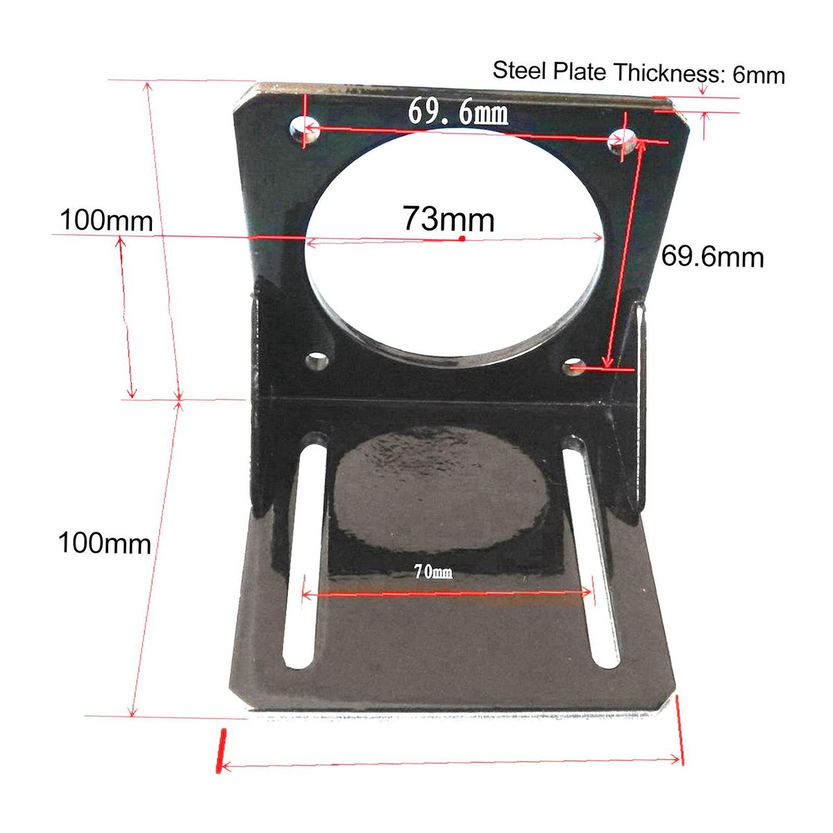 Mount Angle L Bracket + Screws 6mm Steel Plate Replacement for Nema 34 86mm Stepper Motor