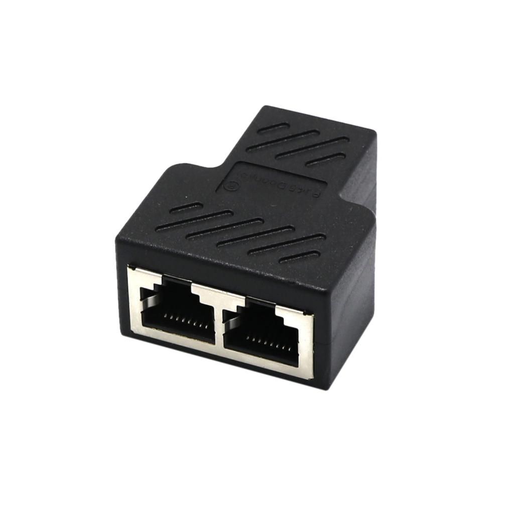 2pcs 1 To 2   Network Cable  Splitter  Adapter