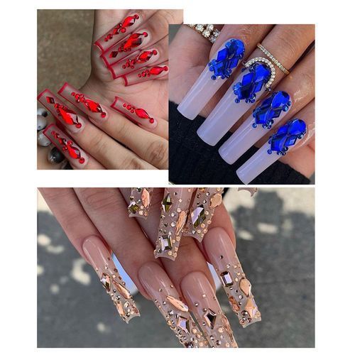 12-Grid Flat Diamonds Special-Shaped Diamonds Manicure